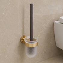 Щітка для унітаза Devit Flow DFL53071002BG з тримачем, колір Brushed Gold PVD