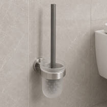 Щітка для унітаза з тримачем Devit Flow DFL21010501GM, підвісний, колір Gun Metal PVD, фото №1