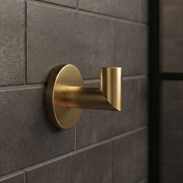 Гачок одинарний Devit Flow DFL60000202BG, колір Brushed Gold PVD, фото 1
