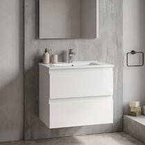 Тумба Creavit Alinda AD0060.10.PB 60 см з раковиною SU, білий, фото №1