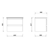 Тумба Creavit Alinda AD0060.10.PB 60 см з раковиною SU, білий, фото №5