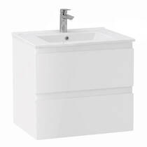 Тумба Creavit Alinda AD0060.10.PB 60 см з раковиною SU, білий, фото №2
