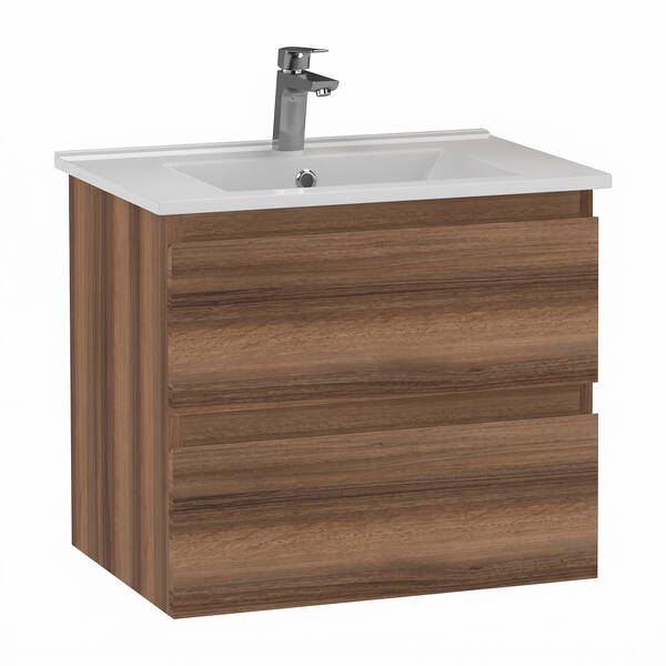 AD0060.10.VV ALINDA,Тумба під раковину 60см з умивальником SU, Walnut — фото 2