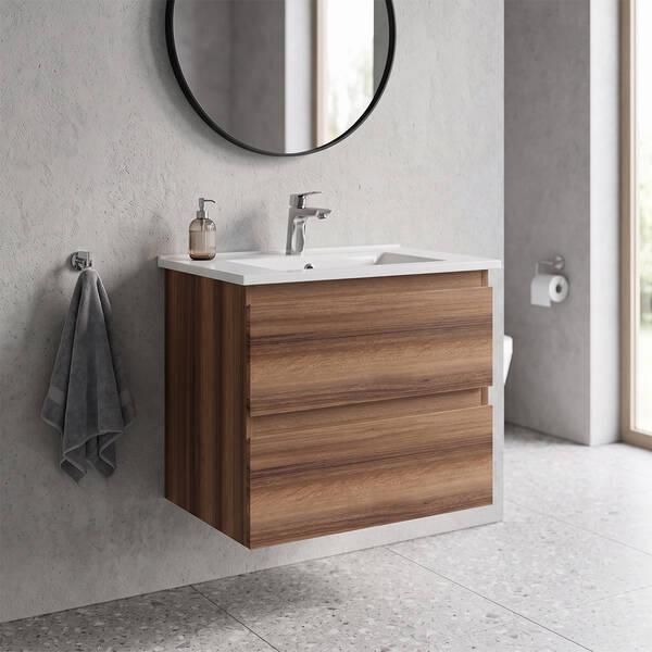 AD0060.10.VV ALINDA,Тумба під раковину 60см з умивальником SU, Walnut