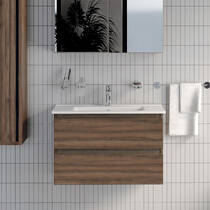 Тумба Creavit Alinda AD0080.10.VV 80 см з раковиною SU, Walnut (волоський горіх), фото №7