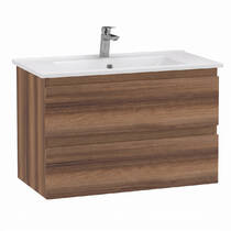 Тумба Creavit Alinda AD0080.10.VV 80 см з раковиною SU, Walnut (волоський горіх), фото №2