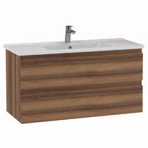 Тумба Creavit Alinda AD0100.10.VV 100 см з раковиною SU, Walnut (волоський горіх), фото №2