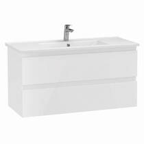Тумба Creavit Alinda AD0100.10.PB 100 см з раковиною SU, білий, фото №2