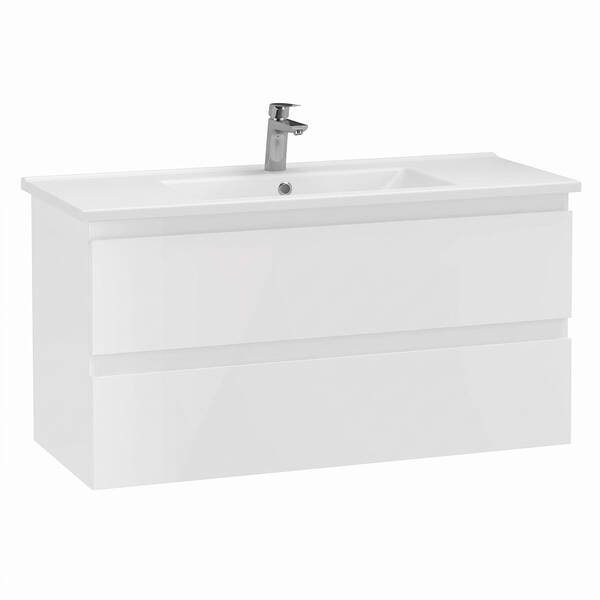 AD0100.10.PB ALINDA,Тумба під раковину 100см з умивальником SU, White — фото 2