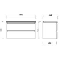 Тумба Creavit Alinda AD0120.10.PB 120 см з раковиною SU120, білий, фото №4