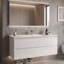Тумба Creavit Alinda AD0120.10.PB 120 см з раковиною SU120, білий, фото №1