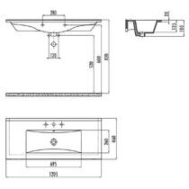 Тумба Creavit Alinda AD0120.10.VV 120 см з раковиною SU120, Walnut (волоський горіх), фото №5