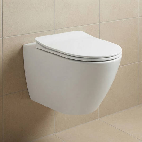 FE322-11CB00E-0000 FREE Унітаз підвісний з кришкою Soft Closing , безобідковий, білий