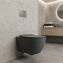 Унитаз подвесной Creavit Free FE322-11AM00E-0000 с сиденьем Soft Close KC0903.01.0400E антрацит мат, фото №1