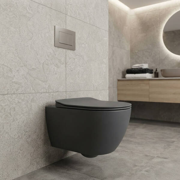 FE322-11AM00E-0000 FREE Унітаз підвісний з кришкою Soft Closing , безобідковий, Anthracite Matt