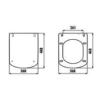Унитаз подвесной Creavit Elegant EG321-11CG00E-0000 безободковый с крышкой Soft Close KC1103.01.1800E цвет Cool Grey, фото №4
