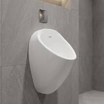 Писуар подвесной Creavit Tappa TP635-11CB00E-0000 с сифоном белый глянец, фото №1