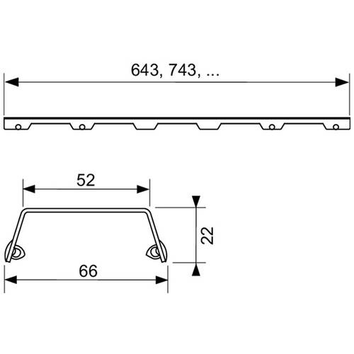 Решітка для душового каналу TECE Drainlin Steel II 600982 900 мм, фото 3