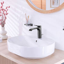 Змішувач для раковини Hansgrohe Vivenis 75020340 з донним клапаном, чорний хром брашований