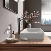 Змішувач для раковини Hansgrohe Vivenis 75040340 з донним клапаном, чорний хром брашований, фото №1