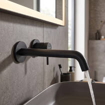 Змішувач прихованого монтажу для раковини Hansgrohe Tecturis S 73351340 22,5 см, чорний хром брашований