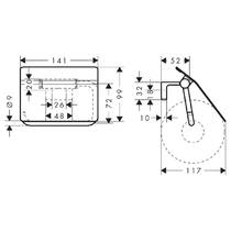 Держатель для туалетной бумаги Hansgrohe AddStoris S 41783000 с крышкой, хром, фото №3