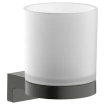 Склянка для зубних щіток Hansgrohe AddStoris S 41769340 з тримачем, чорний хром брашований, фото №2