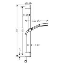 Душевой набор Hansgrohe Pulsify Select S EcoSmart Relaxation 24161670 со штангой 65 см, черный матовый, фото №3