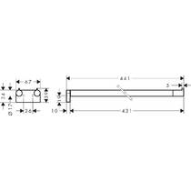 Держатель для полотенец Hansgrohe AddStoris S 41787000 двойной, хром, фото №3