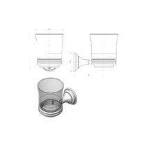 Склянка Langberger Classic 2112211B з тримачем хром/білий, фото №2