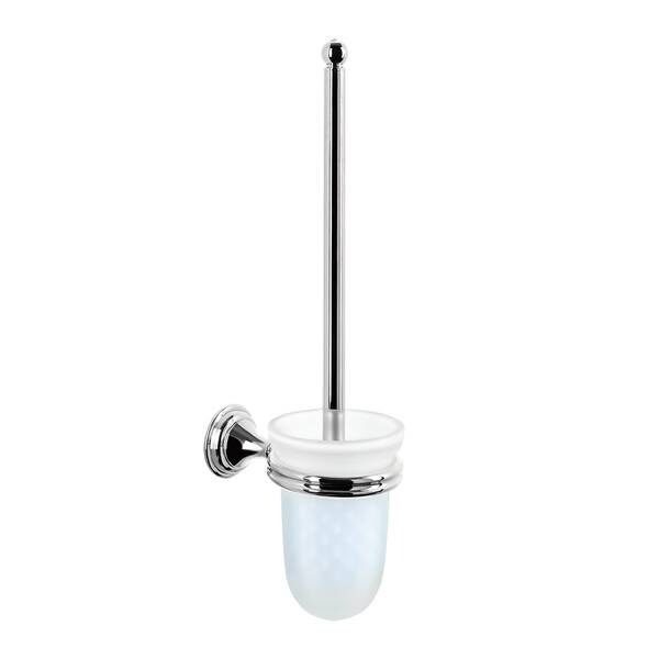 Щітка для унітазу Langberger Classic 2122225A Swarovski з тримачем хром/білий, фото 1