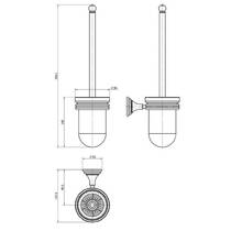 Щетка для унитаза Langberger Classic 2122225A Swarovski с держателем хром/белый, фото №2