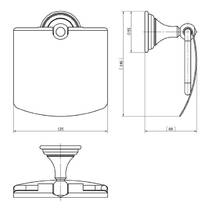 Тримач для туалетного паперу Langberger Classic 2122241A Swarovski  з кришкою хром, фото №2