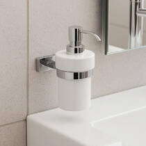 Дозатор для рідкого мила Langberger Unique 2110921A кераміка / хром, фото №1