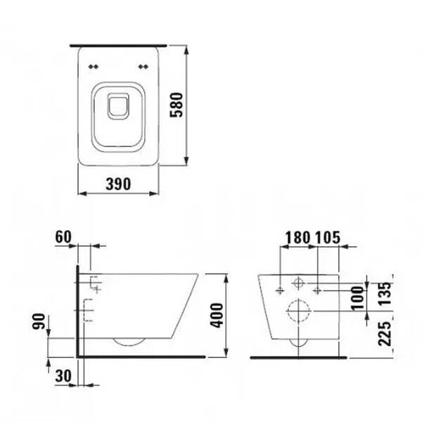 Унітаз підвісний Laufen Alessi dot H8209004000001, фото 4