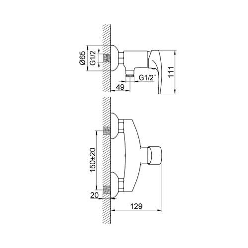 Змішувач для душу Devit Comfort 33223123, фото 2