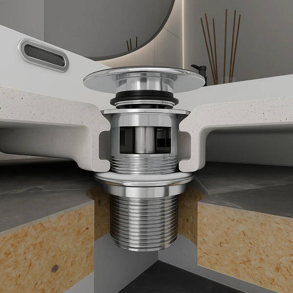 Донний клапан для раковини Devit 21031100 click/clack хром, фото 1