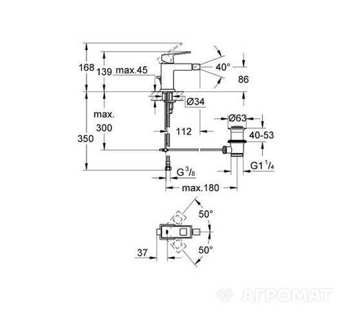 Змішувач для біде Grohe Eurocube 23138, фото 2