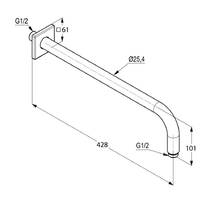 Держатель верхнего душа Kludi A-Qa 665340500 настенный, фото №3