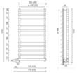 Полотенцесушитель электрический Margaroli Sole 564/B 570х996 мм хром 200 Вт, фото 2