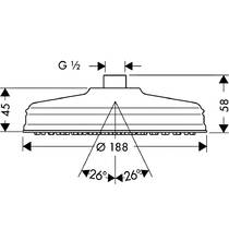 Верхний душ Axor Montreux 28487000 хром, фото №2