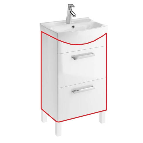 Тумба для раковины Cersanit Melar напольная, подвесная 60 см белый, фото 2