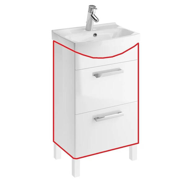 Тумба для раковины Cersanit Melar напольная, подвесная 60 см белый, фото 2