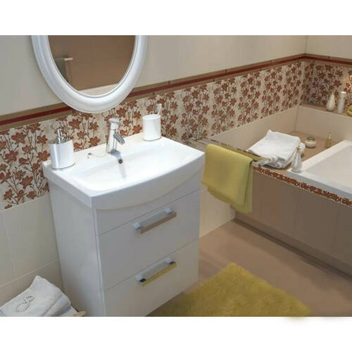 Тумба для раковины Cersanit Melar напольная, подвесная 60 см белый, фото 4