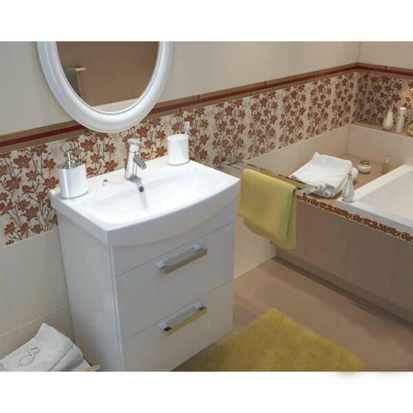 Тумба для раковины Cersanit Melar напольная, подвесная 60 см белый, фото 4