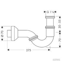 Сифон для биде Hansgrohe 55237000 хром, фото №2