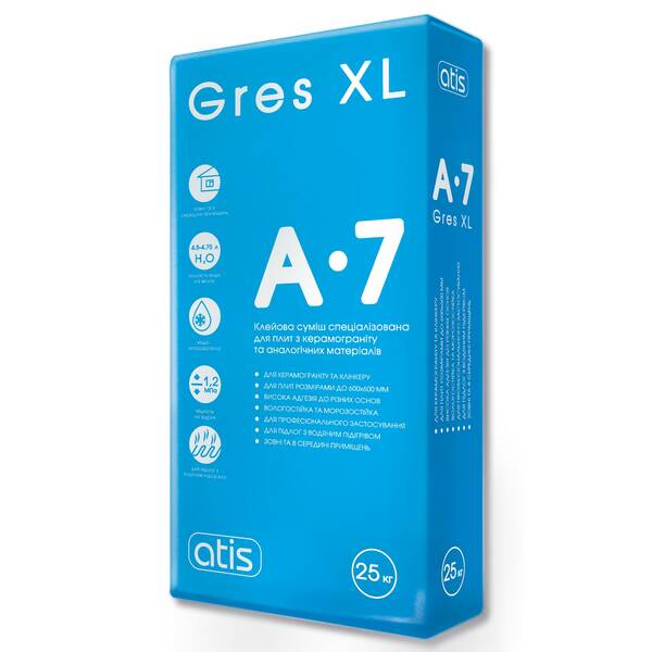 Клей для плитки Atis Gres XL A-7 для клинкера и гресса 25 кг, фото 1