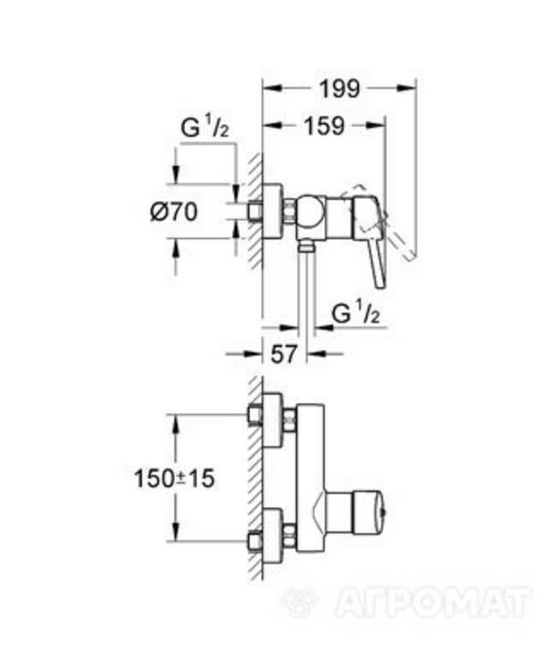 Змішувач для душу Grohe Concetto 32210001, фото 2