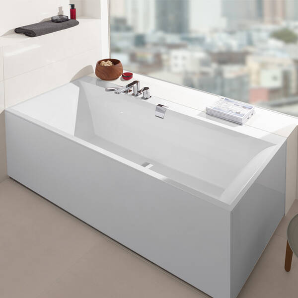 Ванная квариловая Villeroy&Boch Squaro Edge uBQ170SQE2DV-01 170х75 см с ножками, фото 3