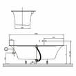 Ванна кварилова Villeroy&Boch Squaro uBQ180SQE2DV-01 180х80 см з ніжками, фото 4